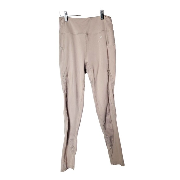 Gymshark Dry Mauve Pink Side Pockets Athleisure Yoga Leggings Womans Size Medium - Picture 1 of 6